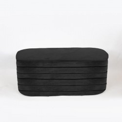 BENCH,VELVET, BLACK, 98x42x42cm 750-18018 BENCH,VELVET, BLACK, 98x42x42cm 750-18018