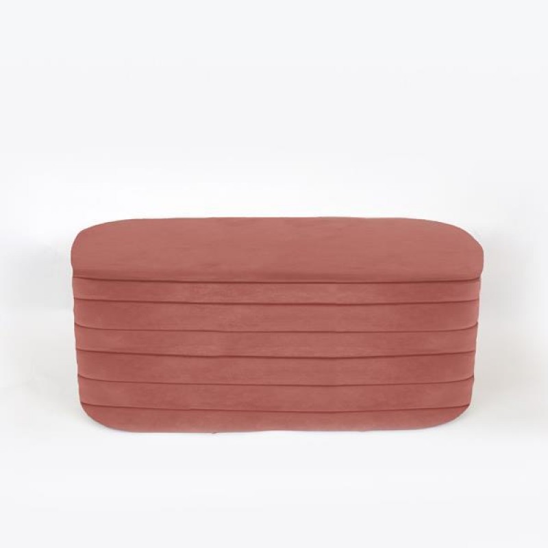 BENCH, VELVET, PINK,  98x42x42cm 750-18019