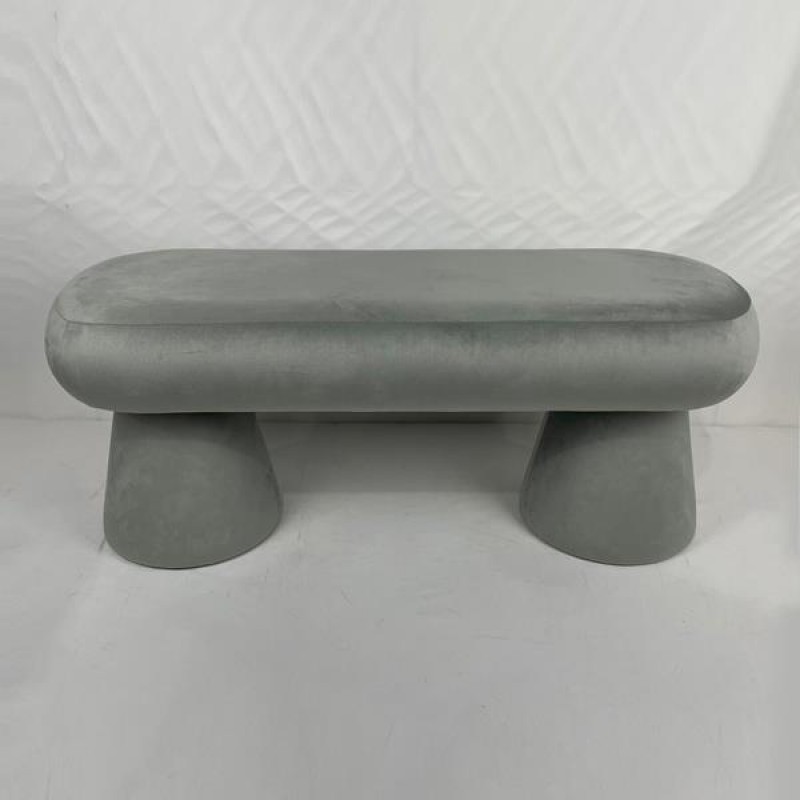 БЕНЧ ВЕЛВЕТ СИВ MDF 98X37X40CM БЕНЧ ВЕЛВЕТ СИВ MDF 98X37X40CM