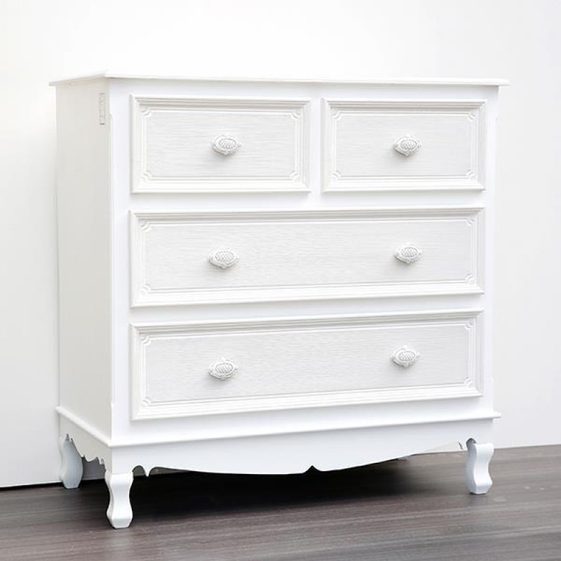 CONSOLE, WOODEN, WHITE COLOR, 4 DRAWERS, , 80x40x82cm 750-25013