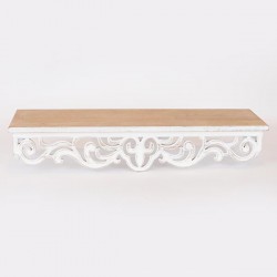 SHELF, WOODEN, NATURAL COLOR WITH WHITE, 59x15x11.5cm 750-30014 SHELF, WOODEN, NATURAL COLOR WITH WHITE, 59x15x11.5cm 750-30014