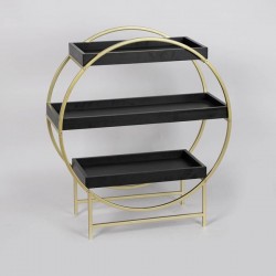 SHELVING UNIT, METAL, BLACK, 3 SHELVES, 60X27X68CM 750-31522 SHELVING UNIT, METAL, BLACK, 3 SHELVES, 60X27X68CM 750-31522
