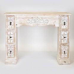 РАМКА ЗА КАМИНА АНТИК, БЯЛ, С ЧЕКМЕДЖЕТА 120X23X95 СМ РАМКА ЗА КАМИНА АНТИК, БЯЛ, С ЧЕКМЕДЖЕТА 120X23X95 СМ