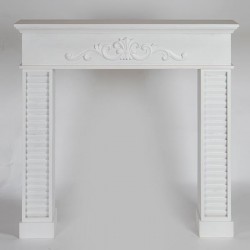 FIREPLACE FRAME, WHITE, WITH DESIGN, 104x17x100cm 750-33513 FIREPLACE FRAME, WHITE, WITH DESIGN, 104x17x100cm 750-33513