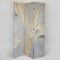 FOLDING SCREEN, FERN, CANVAS PRINT,GREEN-GOLD-BEIGE-BROWN, 120x2.5x180cm 750-34026