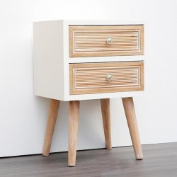 CABINET, WOODEN, BROWN & WHITE, 2 DRAWER, 37x31x56cm 750-35515 CABINET, WOODEN, BROWN & WHITE, 2 DRAWER, 37x31x56cm 750-35515