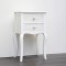 CABINET, WOODEN, WHITE, 2 DRAWERS WITH DESIGN, 40x32x67.5cm 750-35517