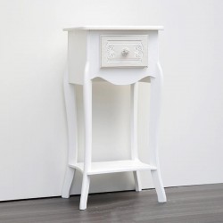 CABINET, WOODEN, WHITE, 1 DRAWER WITH DESIGN, 34x28x71cm 750-35518 CABINET, WOODEN, WHITE, 1 DRAWER WITH DESIGN, 34x28x71cm 750-35518