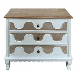CABINET, WOODEN, WHITE & BROWN, 3 DRAWERS, 76Χ38Χ72.5CM 750-35520 CABINET, WOODEN, WHITE & BROWN, 3 DRAWERS, 76Χ38Χ72.5CM 750-35520