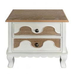 CABINET, WOODEN, WHITE & BROWN, 2 DRAWERS, 46Χ36Χ52CM 750-35521 CABINET, WOODEN, WHITE & BROWN, 2 DRAWERS, 46Χ36Χ52CM 750-35521