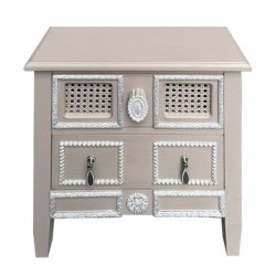 CABINET, WOODEN, CREM, 2 DRAWERS, 46X32X52CM 750-35524 CABINET, WOODEN, CREM, 2 DRAWERS, 46X32X52CM 750-35524