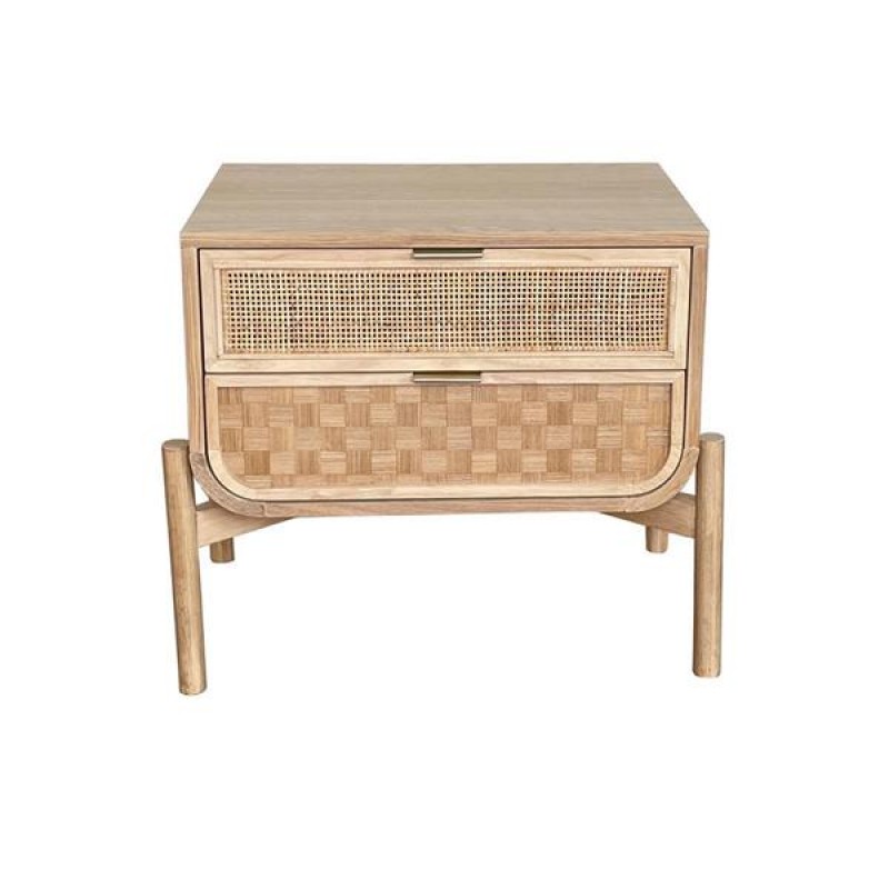 CABINET, WOODEN, BROWN, 2 DRAWERS, WITH LEGS, 58x38x50cm 750-35527
