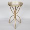 SIDE TABLE, METAL, GOLD, GLASS TOP, 41x41x64.5cm 750-39519