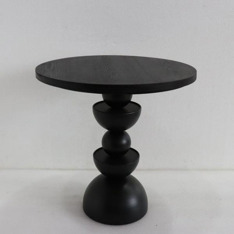 SIDE TABLE, METAL, BLACK, 50X50X50.5cm 750-39548