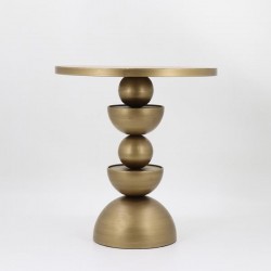 SIDE TABLE, METAL, GOLD, 45X45X50cm 750-39552 SIDE TABLE, METAL, GOLD, 45X45X50cm 750-39552