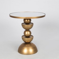 SIDE TABLE, METAL, GOLD, 40X40X45cm 750-39553 SIDE TABLE, METAL, GOLD, 40X40X45cm 750-39553