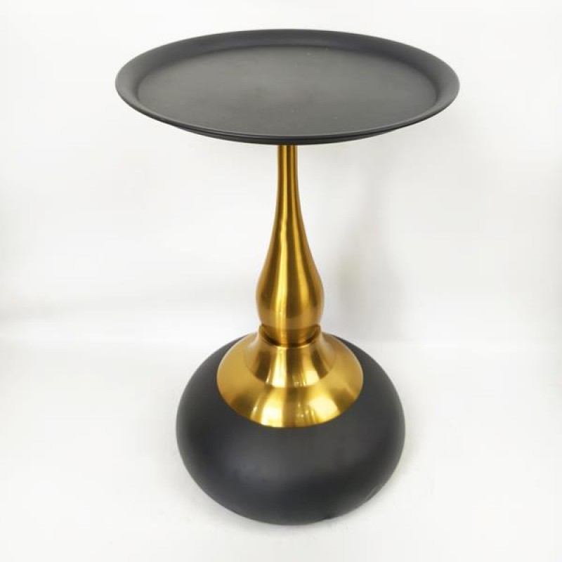 SIDE TABLE, METAL, GOLD-BLACK,53x44x20cm 750-39556