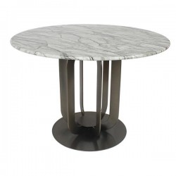 TABLE, METAL, BLACK-WHITE, 110x110x75cm 750-39564