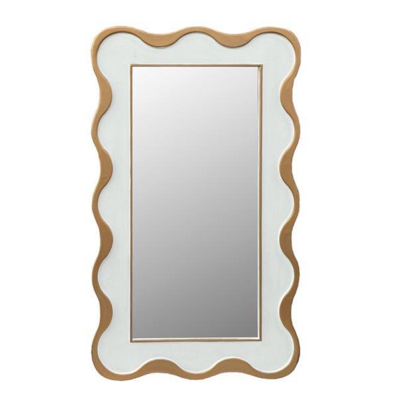 MIRROR, WOODEN, CREM, 68Χ3Χ120CM 751-10033