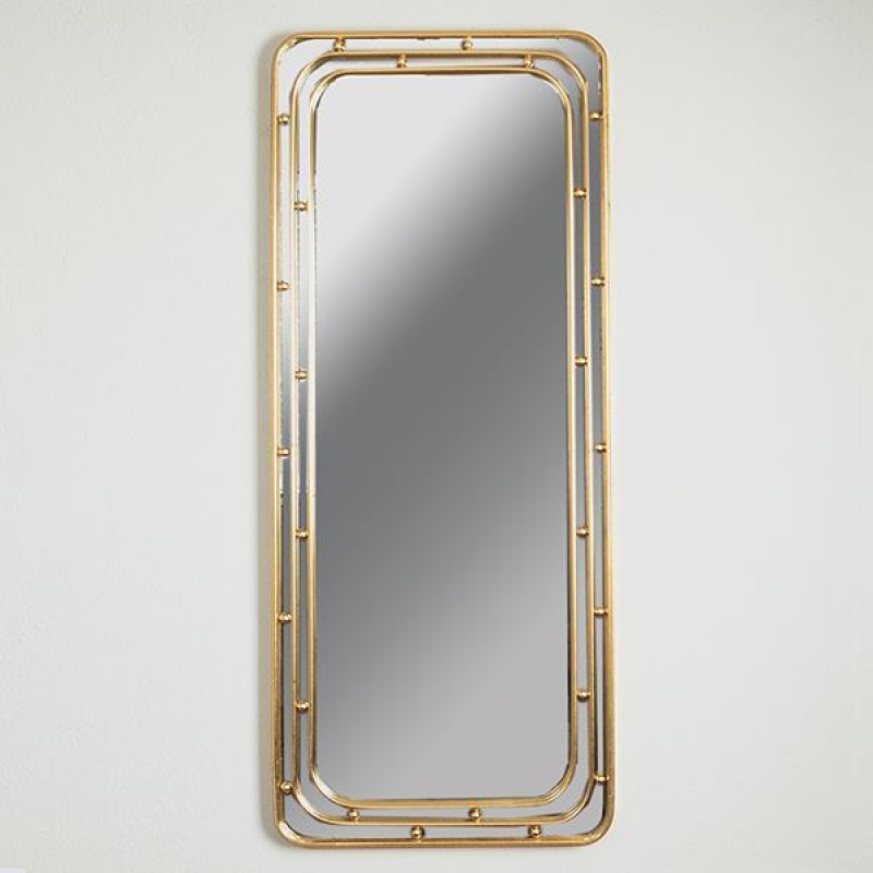 ОГЛЕДАЛО ЗА БАНЯ МЕТАЛНА РАМКА ЗЛАТИСТ 50X120 СМ