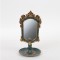 STAND MIRROR, POLYRESIN, GOLD-GREEN,, 15.3x15.3x27.2cm 751-12034