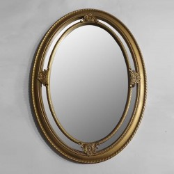 WALL MIRROR, PLASTIC, GOLD, 65x48cm 751-12043 WALL MIRROR, PLASTIC, GOLD, 65x48cm 751-12043