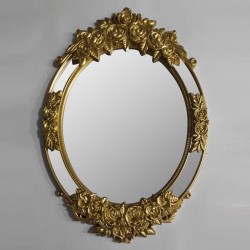 WALL MIRROR, PLASTIC, GOLD, 80x55cm 751-12049 WALL MIRROR, PLASTIC, GOLD, 80x55cm 751-12049