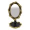 STAND MIRROR, POLYRESIN, BLACK & GOLD, 14.5x14.5x24.5cm 751-12054