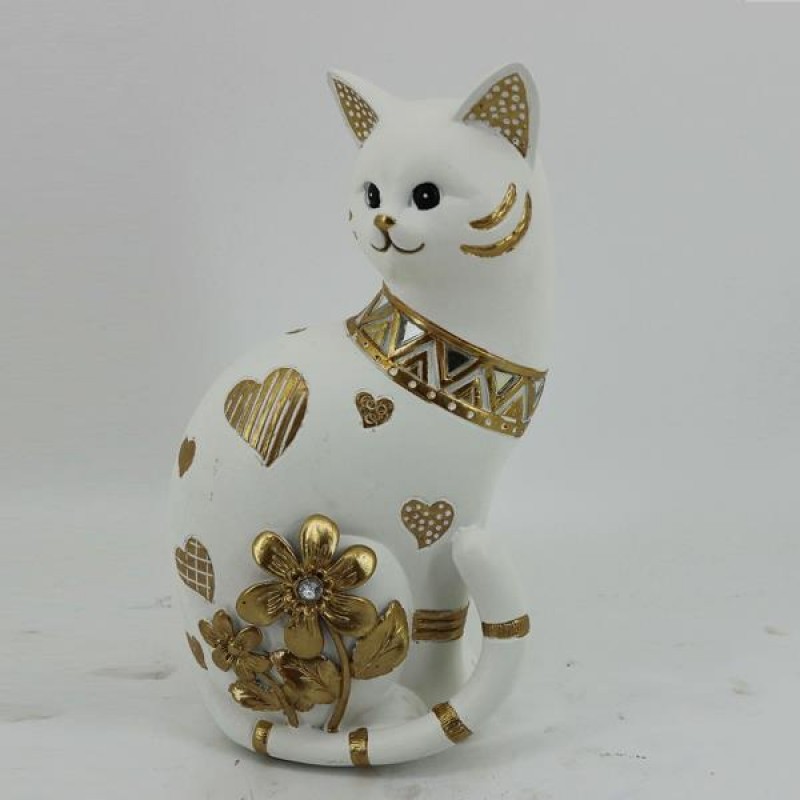 ДЕКОРАТИВНА ФИГУРКА КОТКА СЪС СЪРЦА И ЦВЕТЯ ДЕКОРАТИВНА ФИГУРКА КОТКА СЪС СЪРЦА И ЦВЕТЯ