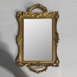 ОГЛЕДАЛНА ПОДЛОЖКА ЗА СВЕЩНИК ЗЛАТИСТА 33.5X19.5 СМ