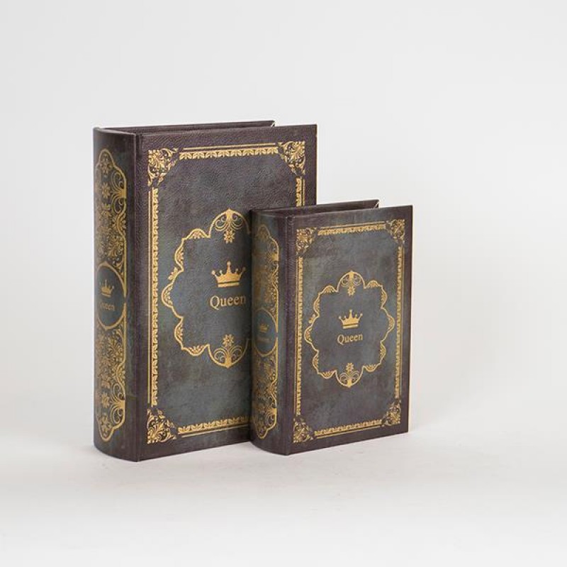 ДЕКОРАТИВНА КУТИЯ КНИГА, ДЪРВЕНА, ЧЕРНА, КОМПЛЕКТ 2 БР. ДЕКОРАТИВНА КУТИЯ КНИГА, ДЪРВЕНА, ЧЕРНА, КОМПЛЕКТ 2 БР.