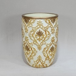 ВАЗА ЦИМЕНТ КРЕМ-ЗЛАТО 13.5X13.5X17CM ВАЗА ЦИМЕНТ КРЕМ-ЗЛАТО 13.5X13.5X17CM