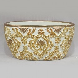 САКСИЯ ЦИМЕНТОВА КРЕМ-ЗЛАТО 18X10.5X10 СМ САКСИЯ ЦИМЕНТОВА КРЕМ-ЗЛАТО 18X10.5X10 СМ