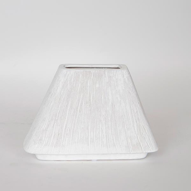 КЕРАМИЧНА ВАЗА БЯЛА 25X8X17 СМ