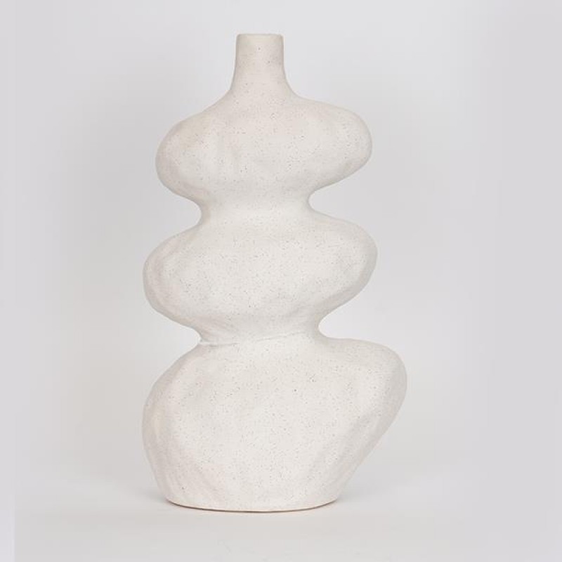 КЕРАМИЧНА ВАЗА БЯЛА 20X14X33,5 СМ КЕРАМИЧНА ВАЗА БЯЛА 20X14X33,5 СМ