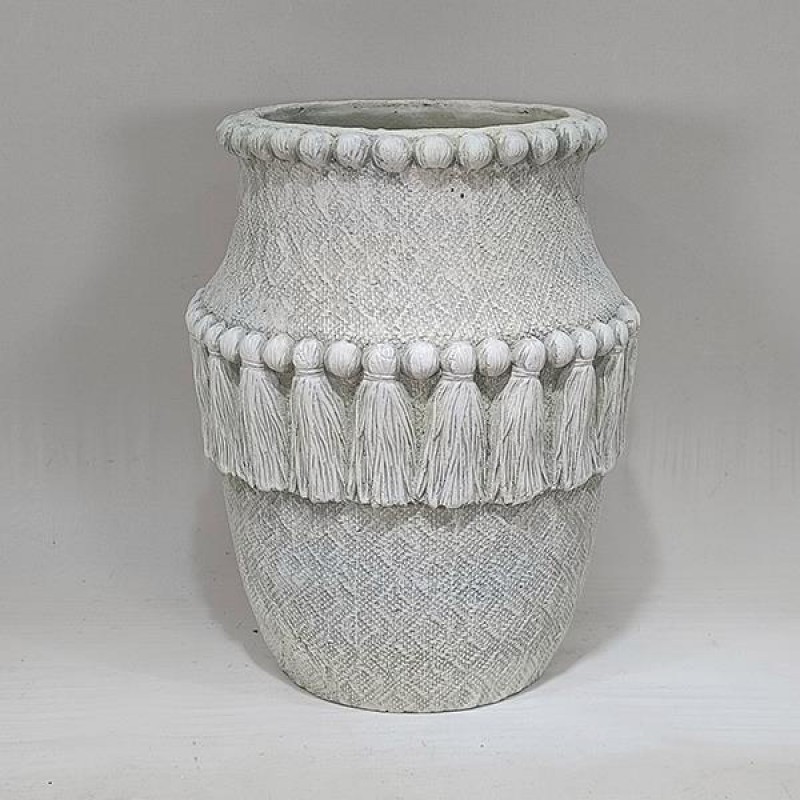ВАЗА ЦИМЕНТОВА СИВА С РЕСНИ 16.5X16.5X14 СМ ВАЗА ЦИМЕНТОВА СИВА С РЕСНИ 16.5X16.5X14 СМ