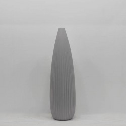 КЕРАМИЧНА ВАЗА СВЕТЛОСИВА 16.5X58CM КЕРАМИЧНА ВАЗА СВЕТЛОСИВА 16.5X58CM