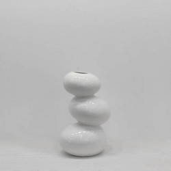 КЕРАМИЧНА ВАЗА БЯЛА 21X17X32.2 СМ