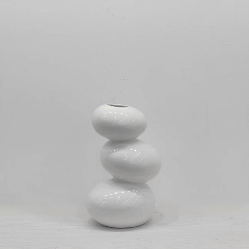 КЕРАМИЧНА ВАЗА БЯЛА 21X17X32.2 СМ