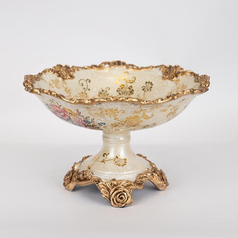 ПОТОПЕНА ЛАМПА BOWL С ОСНОВА, БЯЛА-ЗЛАТНА ПОТОПЕНА ЛАМПА BOWL С ОСНОВА, БЯЛА-ЗЛАТНА