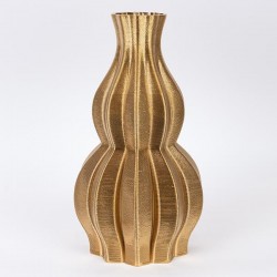 ВАЗА ПОРЦЕЛАНОВА 3D ЗЛАТНА 19X19X35 СМ ВАЗА ПОРЦЕЛАНОВА 3D ЗЛАТНА 19X19X35 СМ