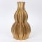ВАЗА ПОРЦЕЛАНОВА 3D ЗЛАТНА 19X19X35 СМ