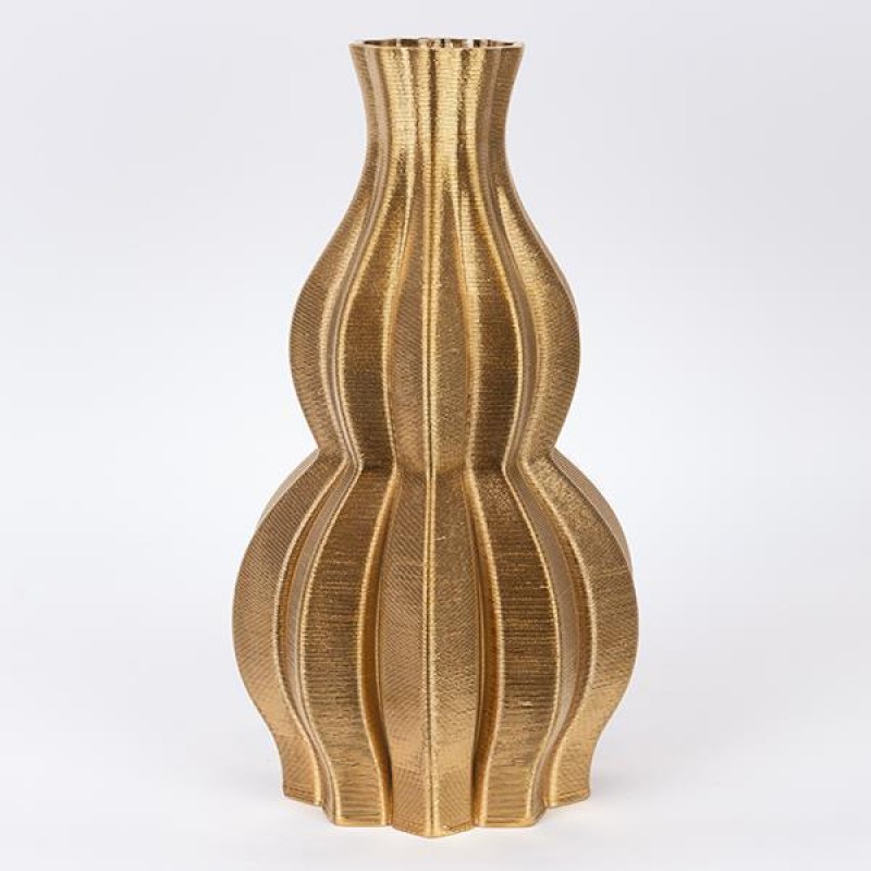 ВАЗА ПОРЦЕЛАНОВА 3D ЗЛАТНА 19X19X35 СМ ВАЗА ПОРЦЕЛАНОВА 3D ЗЛАТНА 19X19X35 СМ