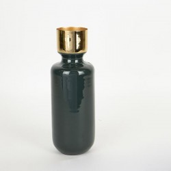 ВАЗА МЕТАЛ ТЪМНО ЗЕЛЕНО-ЗЛАТИСТА 8.5X8.5X24CM ВАЗА МЕТАЛ ТЪМНО ЗЕЛЕНО-ЗЛАТИСТА 8.5X8.5X24CM