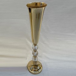 МЕТАЛНА ВАЗА ЗЛАТИСТ ЦВЯТ 14X60 СМ МЕТАЛНА ВАЗА ЗЛАТИСТ ЦВЯТ 14X60 СМ