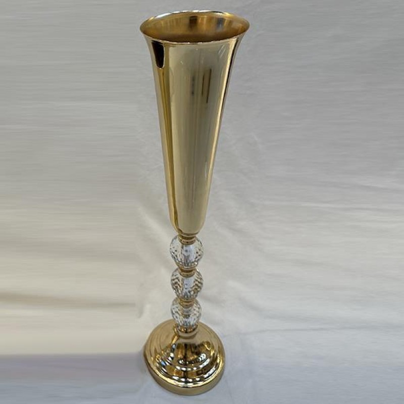 МЕТАЛНА ВАЗА ЗЛАТИСТ ЦВЯТ 14X60 СМ