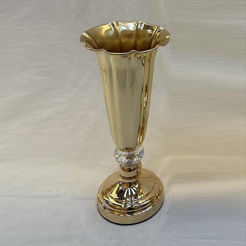 МЕТАЛНА ВАЗА ЗЛАТИСТ ЦВЯТ H:31CM МЕТАЛНА ВАЗА ЗЛАТИСТ ЦВЯТ H:31CM