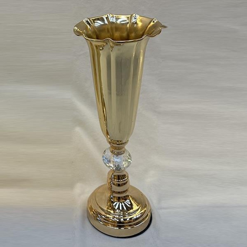 МЕТАЛНА ВАЗА ЗЛАТИСТ ЦВЯТ H:36CM МЕТАЛНА ВАЗА ЗЛАТИСТ ЦВЯТ H:36CM