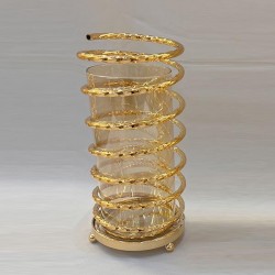 КАНДЕЛНИК МЕТАЛ ЗЛАТИСТ 15X30 СМ КАНДЕЛНИК МЕТАЛ ЗЛАТИСТ 15X30 СМ