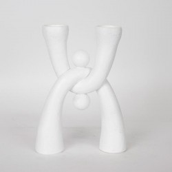 СВЕЩНИК ПОЛИРЕСИН БЯЛ 19X6.5X25.5CM СВЕЩНИК ПОЛИРЕСИН БЯЛ 19X6.5X25.5CM